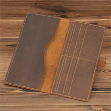 Load image into Gallery viewer, Retro Bifold Multi-card slot Leather Wallet