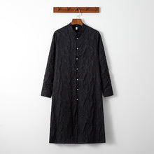 Load image into Gallery viewer, Cut Flower Long Sleeve Long Trench Coat