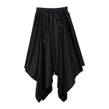 Load image into Gallery viewer, Dark Vintage Shirt High Waist Irregular Skirt
