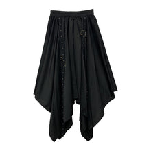 Load image into Gallery viewer, Dark Vintage Shirt High Waist Irregular Skirt