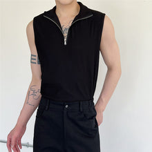 Load image into Gallery viewer, Slim Fit Half-Zip Pullover Tank Top