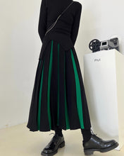 Load image into Gallery viewer, Color-block A-line Knitted Skirt
