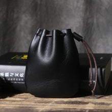 Load image into Gallery viewer, Handmade Leather Coin Drawstring Wallet