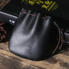 Load image into Gallery viewer, Handmade Leather Coin Drawstring Wallet