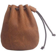 Load image into Gallery viewer, Handmade Leather Coin Drawstring Wallet