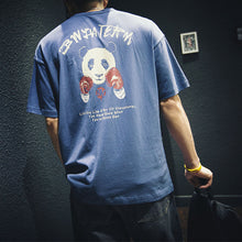 Load image into Gallery viewer, Panda Print Cotton Short Sleeve T-Shirt