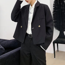 Load image into Gallery viewer, One Button Double Breasted Cropped Blazer