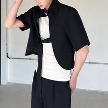 Load image into Gallery viewer, Lapel Tie Short Sleeve Top