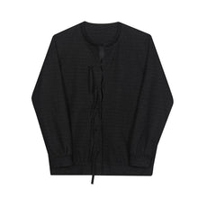 Load image into Gallery viewer, Casual Lace Up Long Sleeve Cardigan