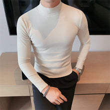 Load image into Gallery viewer, Slim Fit Striped Turtleneck T-shirt