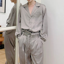 Load image into Gallery viewer, Silky Satin Shirt Trousers