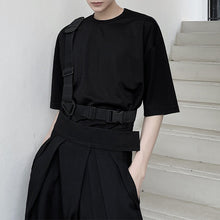 Load image into Gallery viewer, One-side Strap Decoration Short-sleeved T-shirt