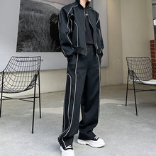 Load image into Gallery viewer, Casual Sports Suit Jacket Wide Leg Pants