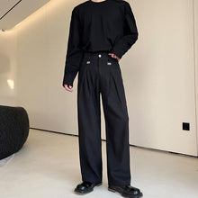 Load image into Gallery viewer, Metal Buckle Trim Casual Trousers