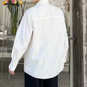 Cutout Off Shoulder Long Sleeve Shirt