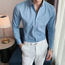 Load image into Gallery viewer, V-Neck Solid Color Slim Fit Shirt