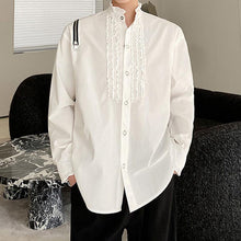 Load image into Gallery viewer, Ruffles Stand Collar Zipper Cutout Off Shoulder Shirt