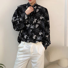 Load image into Gallery viewer, Coconut Leaf Print Long Sleeve Shirt