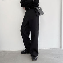 Load image into Gallery viewer, Simple Straight Leg Solid Color Wide Leg Trousers