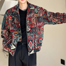 Load image into Gallery viewer, Vintage Jacquard Stand Collar Jacket