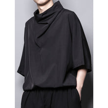 Load image into Gallery viewer, Simple Loose Pile Collar Short Sleeve T-Shirt