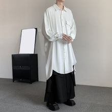 Load image into Gallery viewer, Mid-length Flowing Ice Silk Loose Shirt