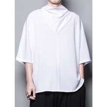 Load image into Gallery viewer, Simple Loose Pile Collar Short Sleeve T-Shirt