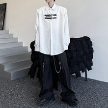 Load image into Gallery viewer, Metal Chain Shoulder Pads Long Sleeve Shirt