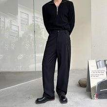 Load image into Gallery viewer, Stitching Design Wide Legs Falling Casual Pants