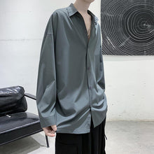 Load image into Gallery viewer, Simple Solid Color Drape Casual Shirt
