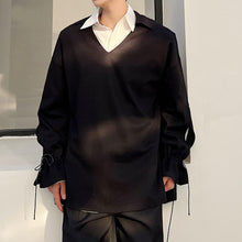 Load image into Gallery viewer, V Neck Cuffs Drawstring Sweatshirt