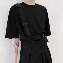 Load image into Gallery viewer, One-side Strap Decoration Short-sleeved T-shirt