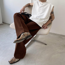 Load image into Gallery viewer, Rolled Shoulder Pads Sleeveless Tank Top