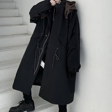 Load image into Gallery viewer, Canvas Hooded Mid-length Trench Coat
