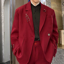 Load image into Gallery viewer, Hoop Decoration Blazer And Trousers