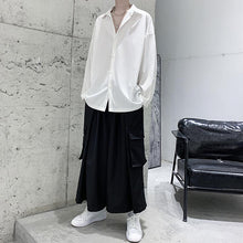 Load image into Gallery viewer, Simple Solid Color Drape Casual Shirt