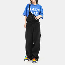 Load image into Gallery viewer, Retro Distressed Loose Overalls