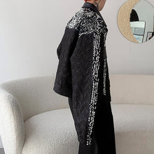 Load image into Gallery viewer, Vintage Sequin Stitching Lapel Jacket