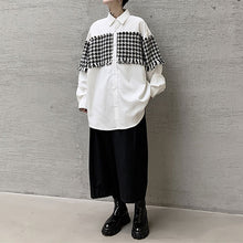 Load image into Gallery viewer, Plaid Panel Loose Long Sleeve Shirt