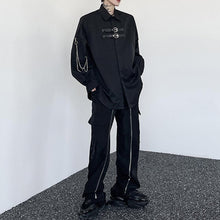 Load image into Gallery viewer, Metal Chain Shoulder Pads Long Sleeve Shirt
