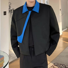Load image into Gallery viewer, Irregular Contrast Lapel Jacket