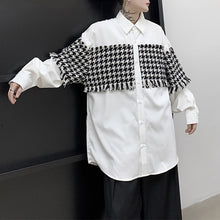 Load image into Gallery viewer, Plaid Panel Loose Long Sleeve Shirt