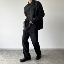 Load image into Gallery viewer, Statement Drawstring Lapel Long Sleeve Shirt