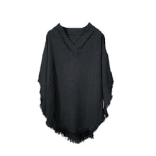 Load image into Gallery viewer, Irregular Raw Edge Loose Short Sleeve T-Shirt