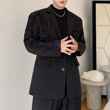 Load image into Gallery viewer, Solid Color Lace Trim Blazer