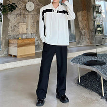 Load image into Gallery viewer, Contrast Color Stitching Strap Polo Shirt