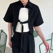 Load image into Gallery viewer, Lapel Tie Short Sleeve Top