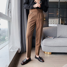 Load image into Gallery viewer, High Waisted Slim-fit Trousers