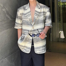 Load image into Gallery viewer, Tie Dye Short Sleeve Suit Jacket