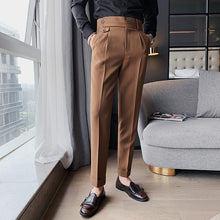 Load image into Gallery viewer, High Waisted Slim-fit Trousers